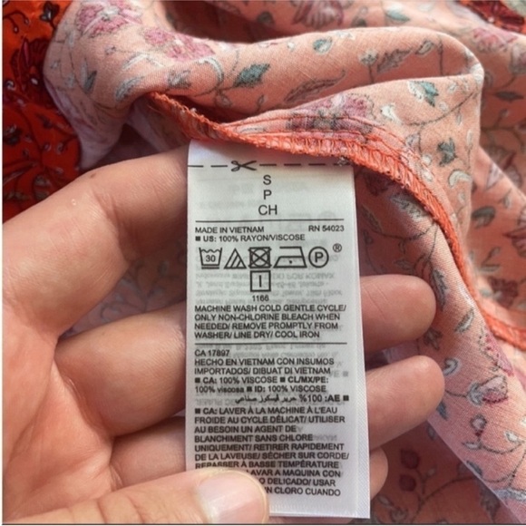 Old Navy Orange Floral Dress Size Small. - Picture 8 of 8